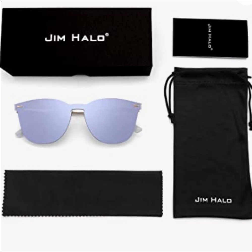 JIM HALO Purple Mirrored Sunglasses